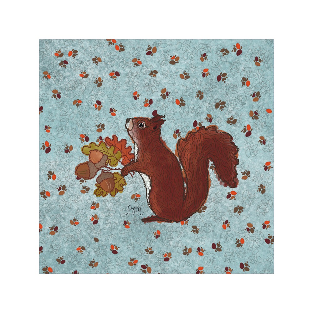 atelier-des-abcdaires-coupon-xs-vignette-sous-bois-cureuil-bleu-minky image 1
