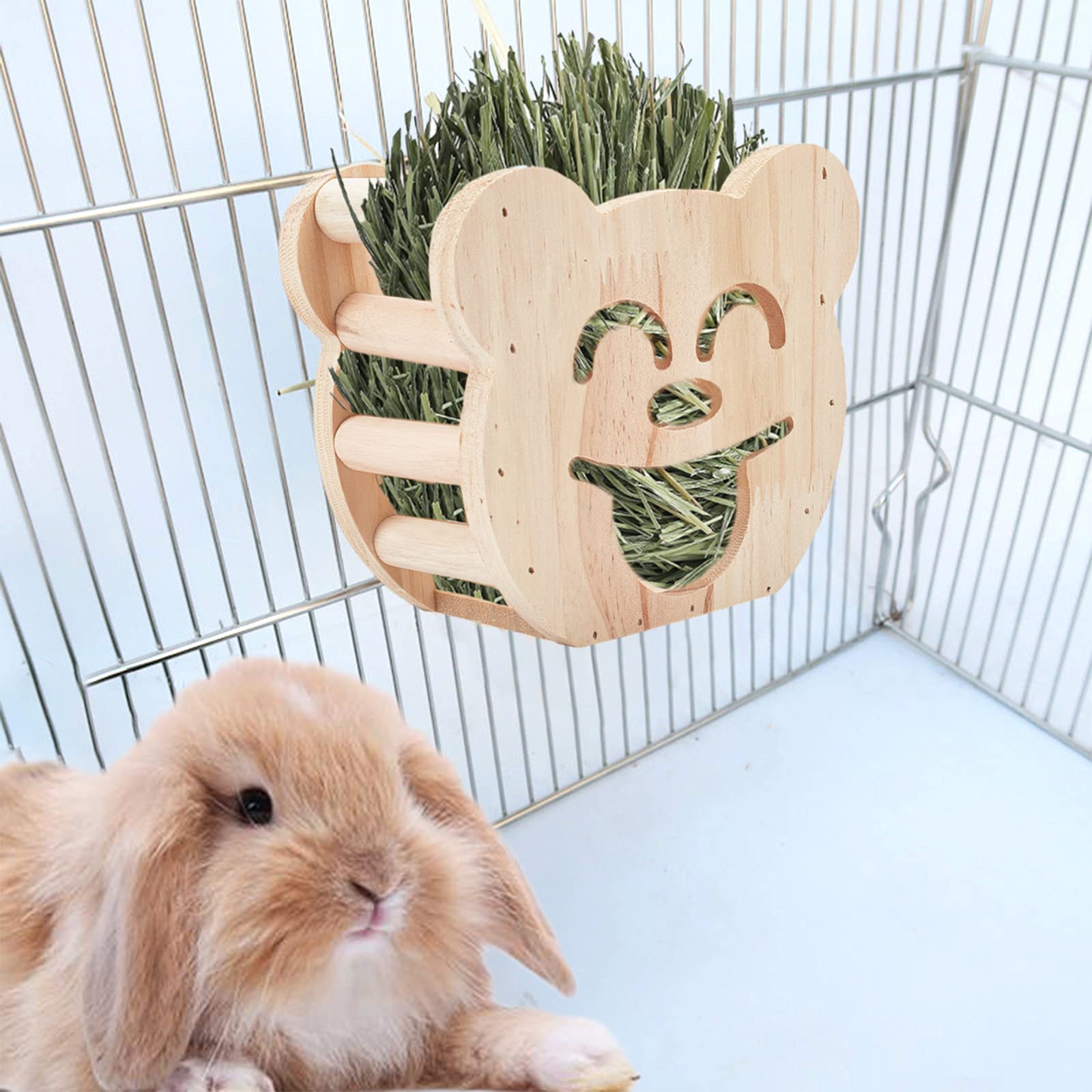 ahandmaker-pet-r-telier-foin-bois-ours-mangeoire-lapin-murale image 5