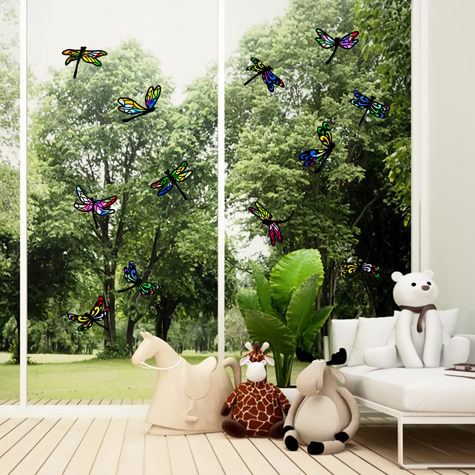 ahandmaker-kit-suncatcher-libellule-24-pi-ces-autocollants-vitrail image 5