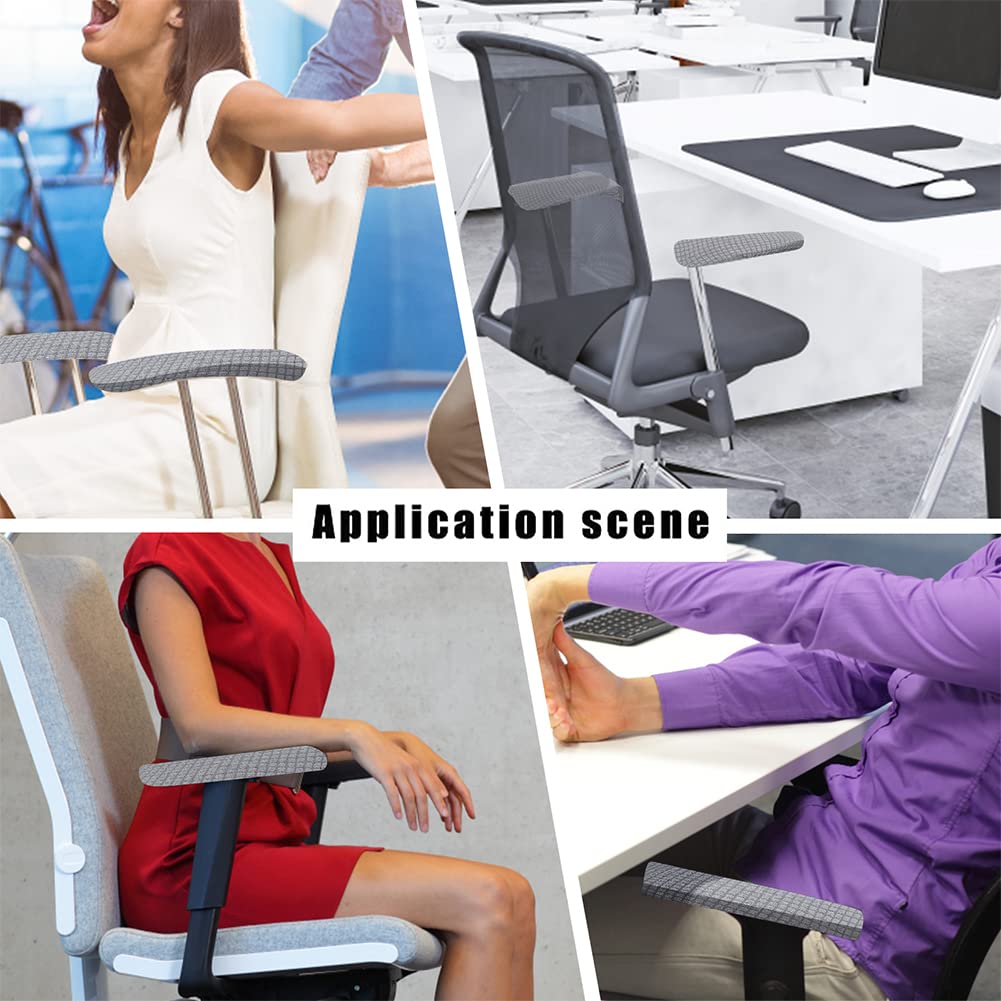 ahandmaker-office-housse-accoudoir-chaise-bureau-grise-2-paires image 6