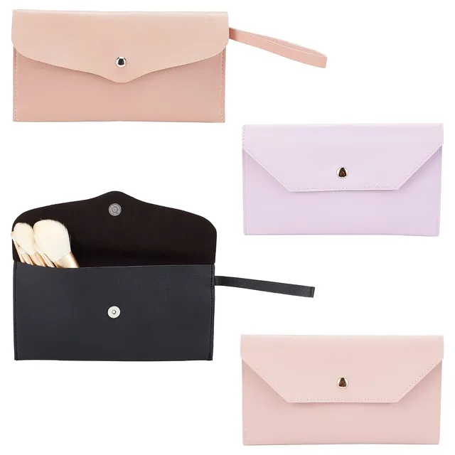 ahandmaker-tui-pinceaux-maquillage-cuir-pu-4-pcs-4-couleurs image 1