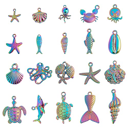 ahandmaker-pendant-breloque-oc-an-m-tal-20-pcs-arc-en-ciel image 8