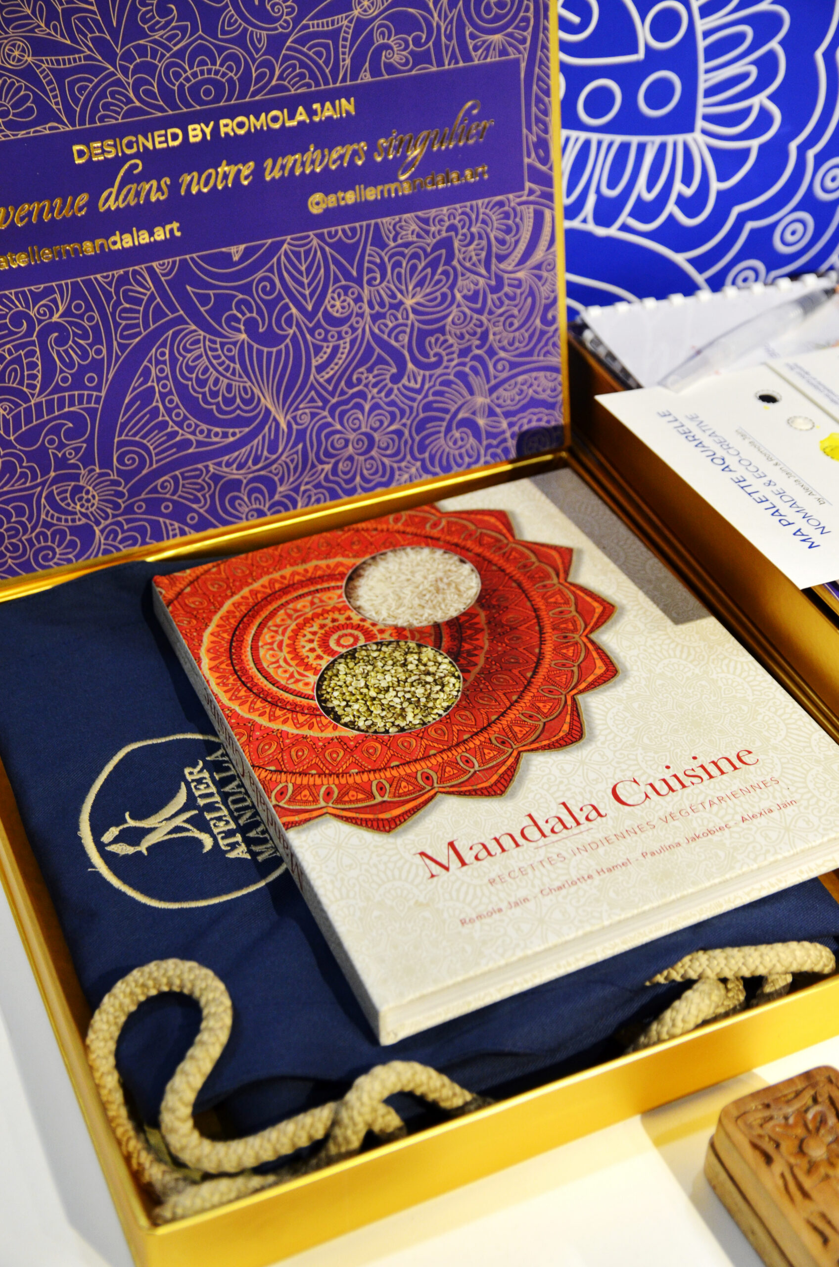 atelier-mandala-coffret-gourmet-livre-cuisine-tablier-toque image 2