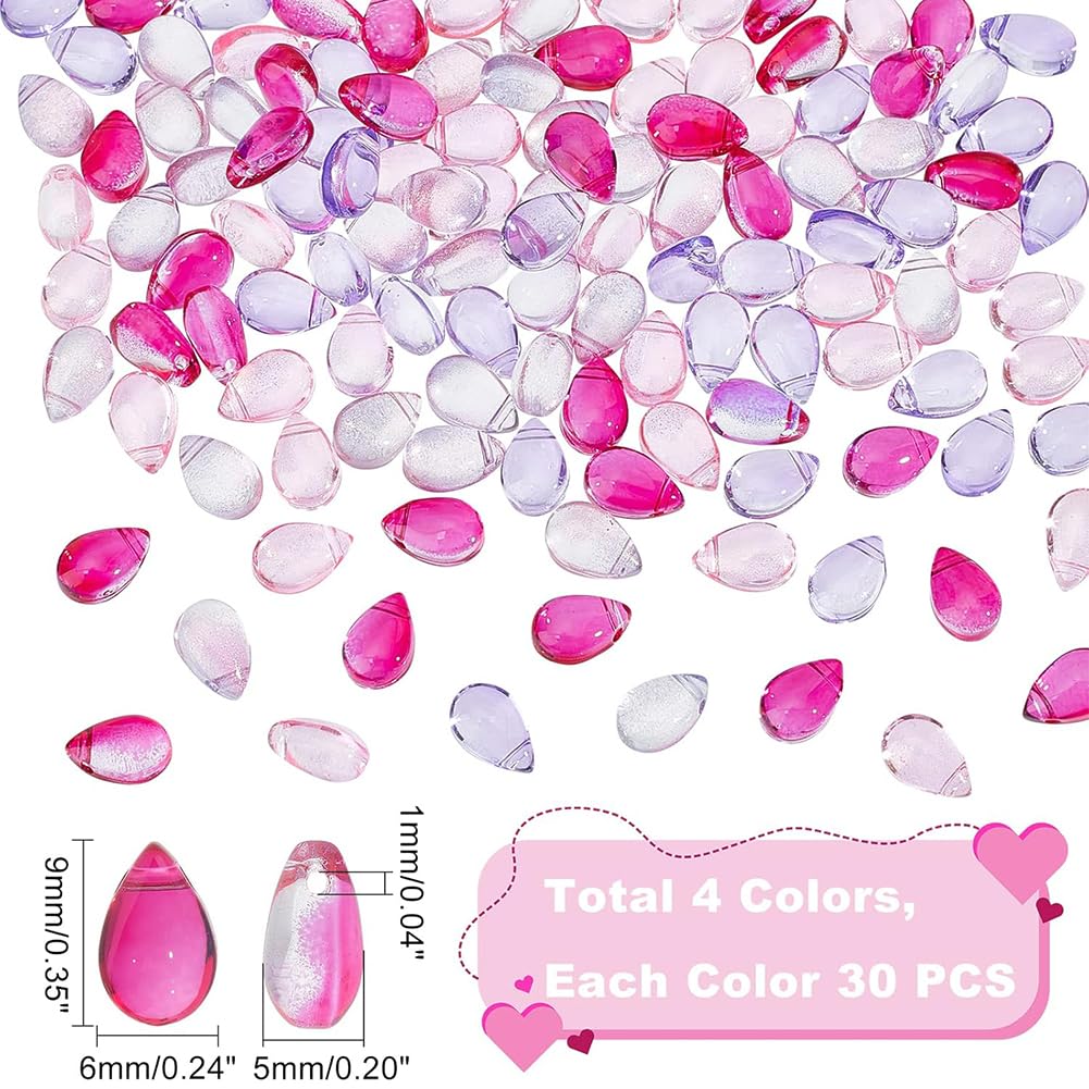 ahandmaker-beads-perles-verre-goutte-120-pi-ces-4-couleurs image 2