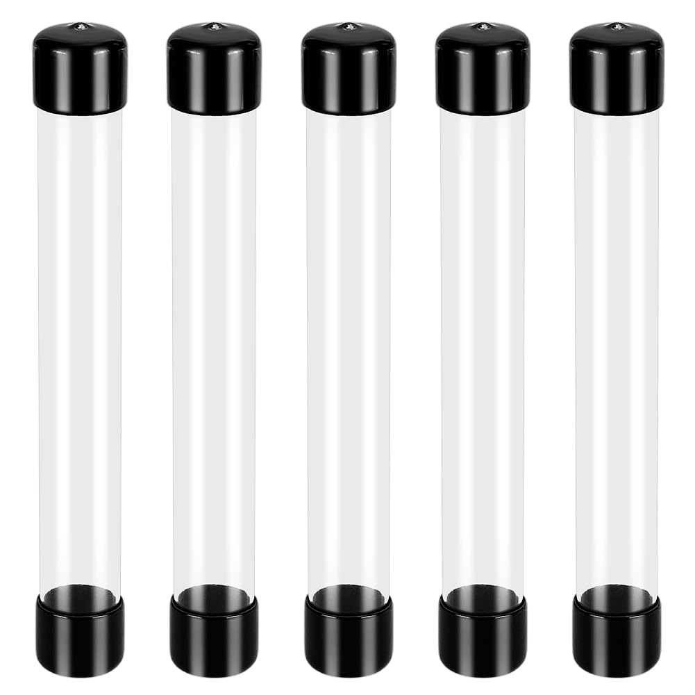 ahandmaker-lot-5-tubes-plastique-transparent-20-3cm-bouchons image 1