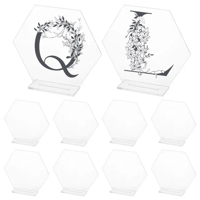 ahandmaker-marque-place-acrylique-hexagonal-transparent-x18 image 1