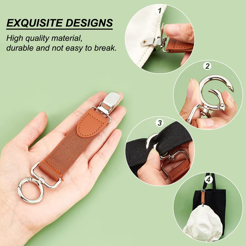 ahandmaker-pince-chapeau-voyage-6-pi-ces-clip-sac-similicuir image 3