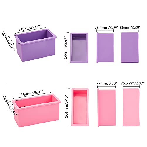 ahandmaker-moule-savon-silicone-rectangle-rose-violet-2-pcs-2-tailles image 8