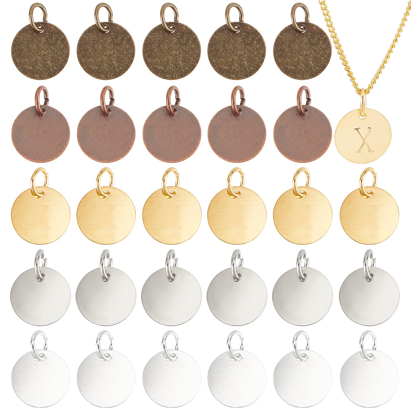 ahandmaker-pendentifs-laiton-tiquette-ronde-12-mm-lot-50 image 1