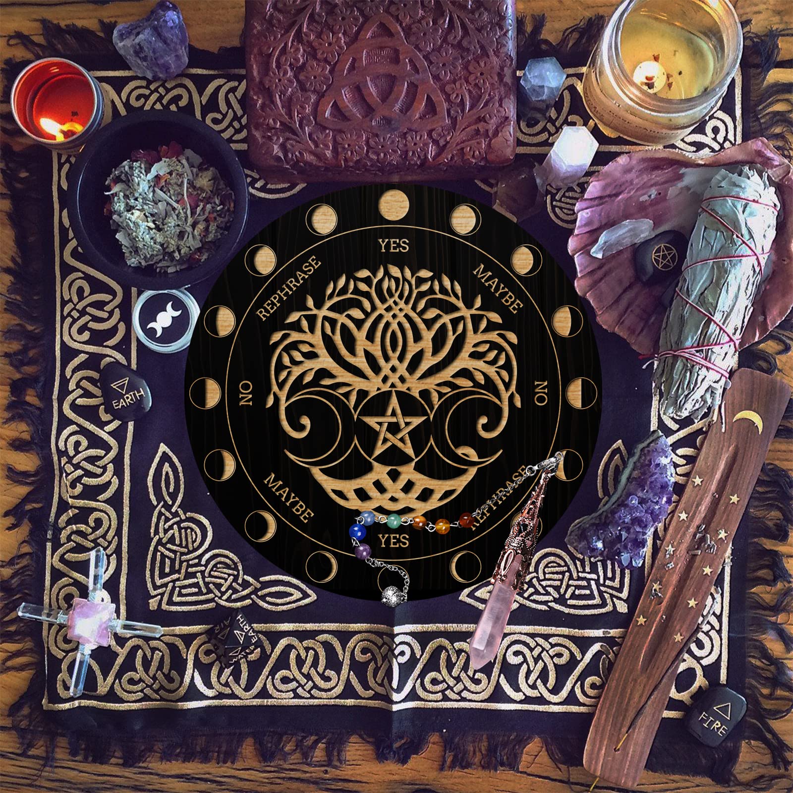 ahandmaker-style-4-planche-pendule-arbre-de-vie-bois image 3
