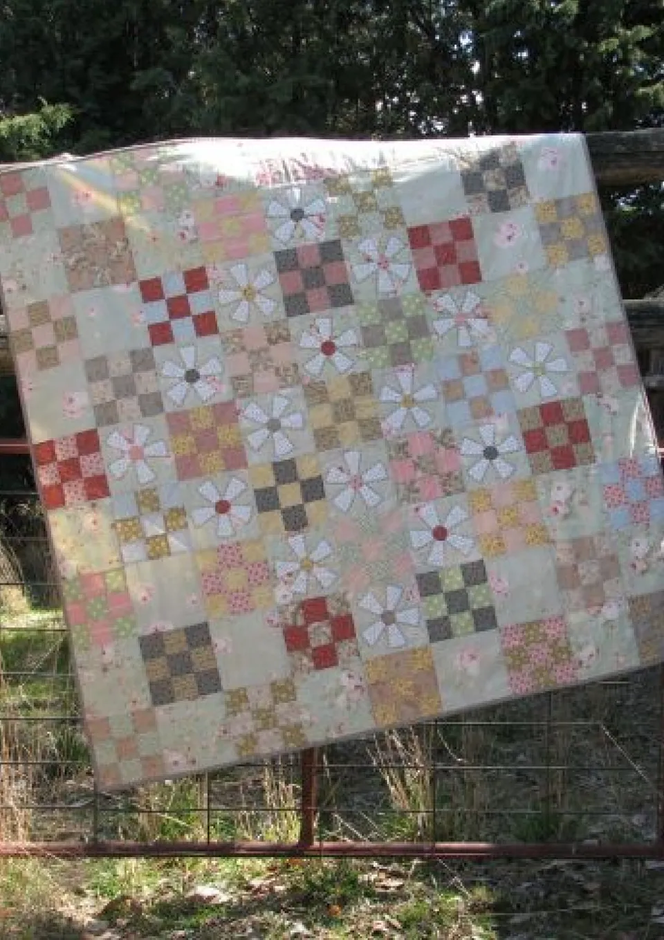 anni-downs-quilts-mill-flower-quilt-patron-quilt-appliqu-fleurs image 1
