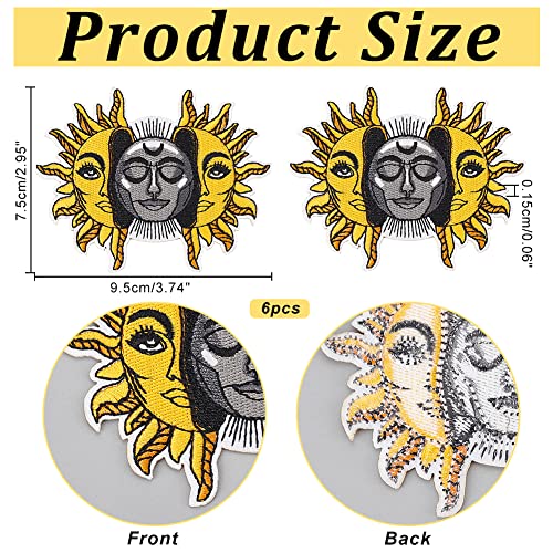 ahandmaker-applique-patch-6-patchs-soleil-lune-brod image 8