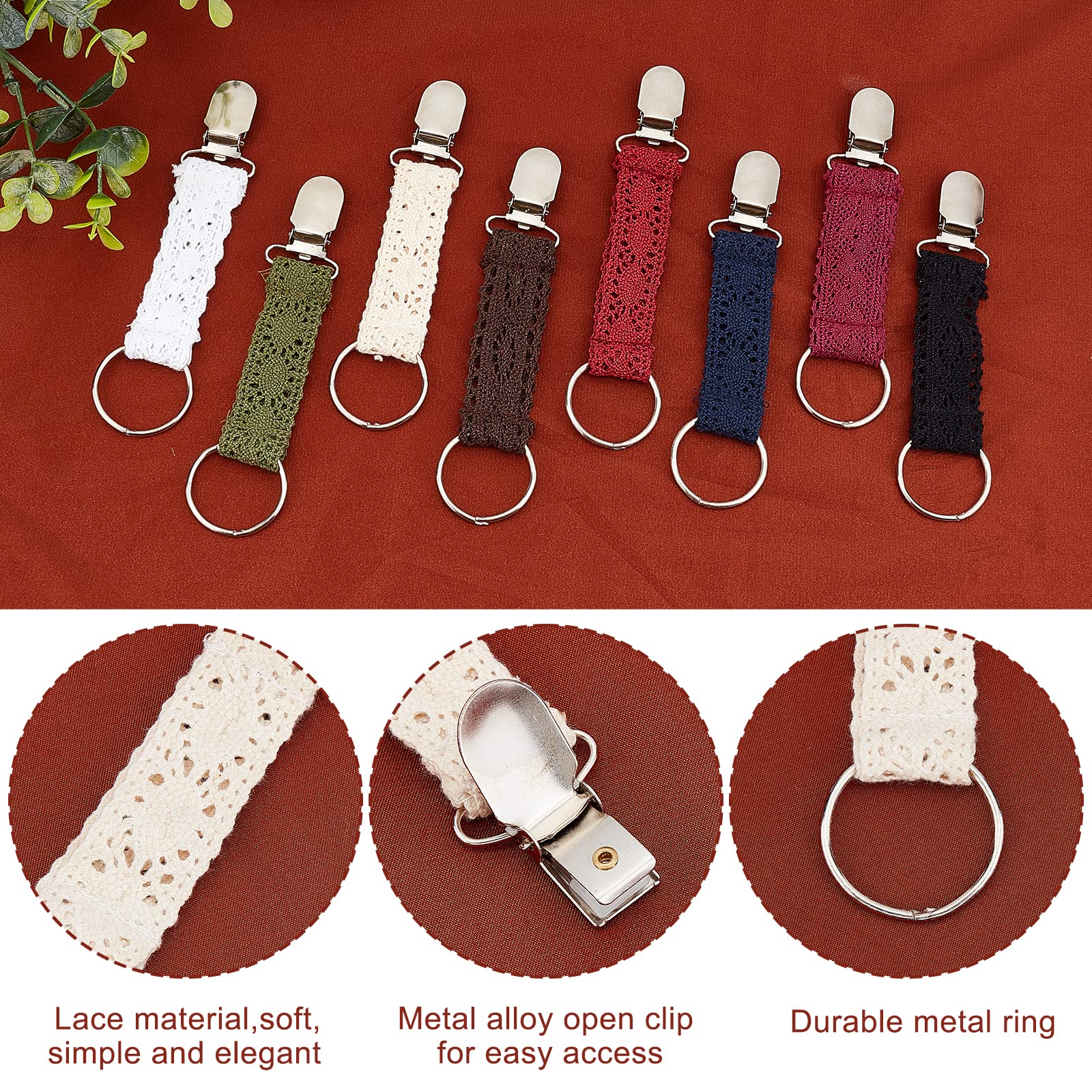 ahandmaker-clip-chapeau-voyage-6-pcs-dentelle-tissu-6-couleurs image 4