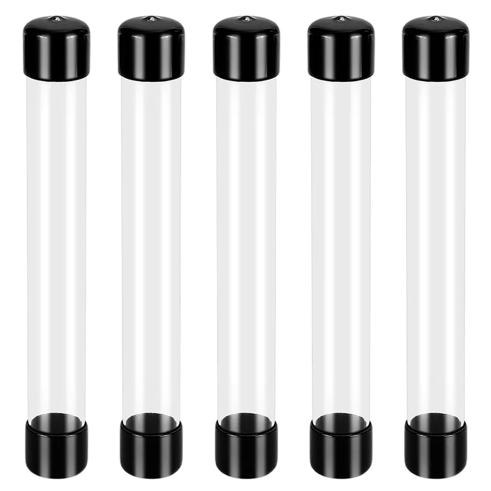 ahandmaker-lot-5-tubes-plastique-transparent-20-3cm-bouchons image 1