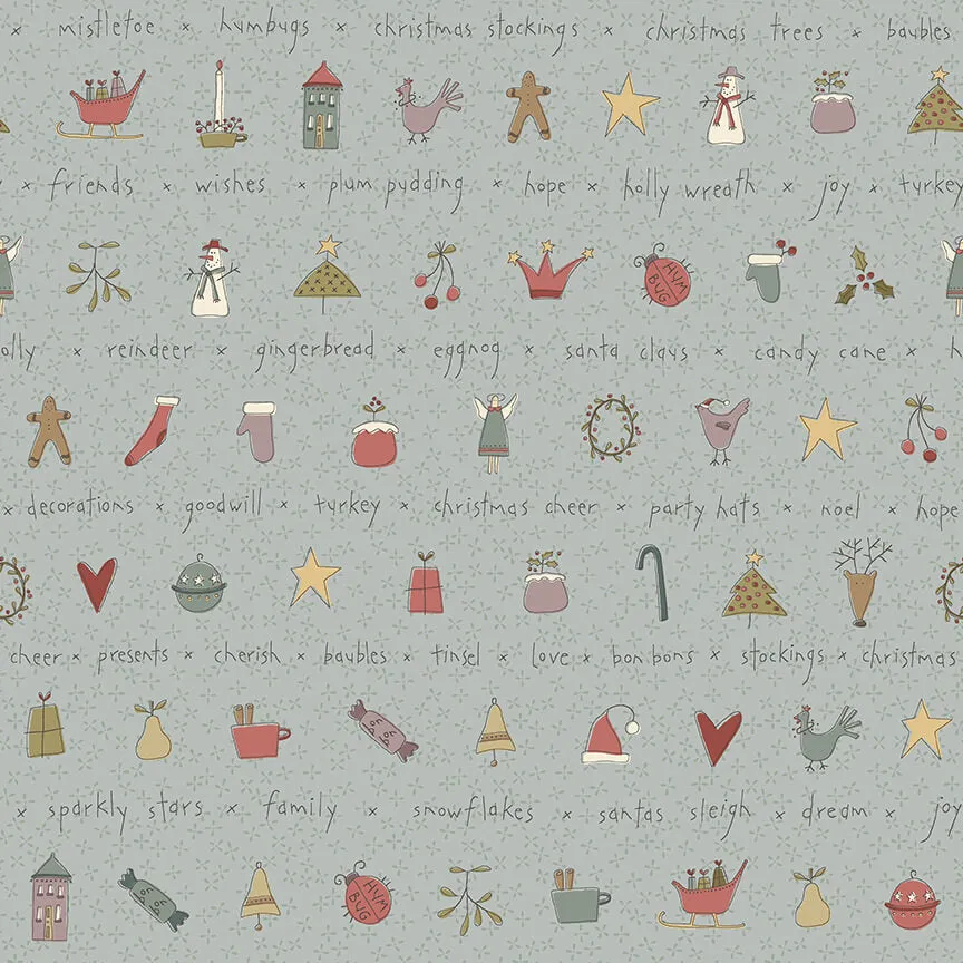 anni-downs-all-for-christmas-2678-11-tissu-no-l-bleu-ray image 1