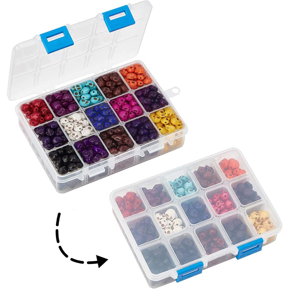 ahandmaker-beads-perles-t-te-de-mort-8mm-turquoise-300-pcs image 6