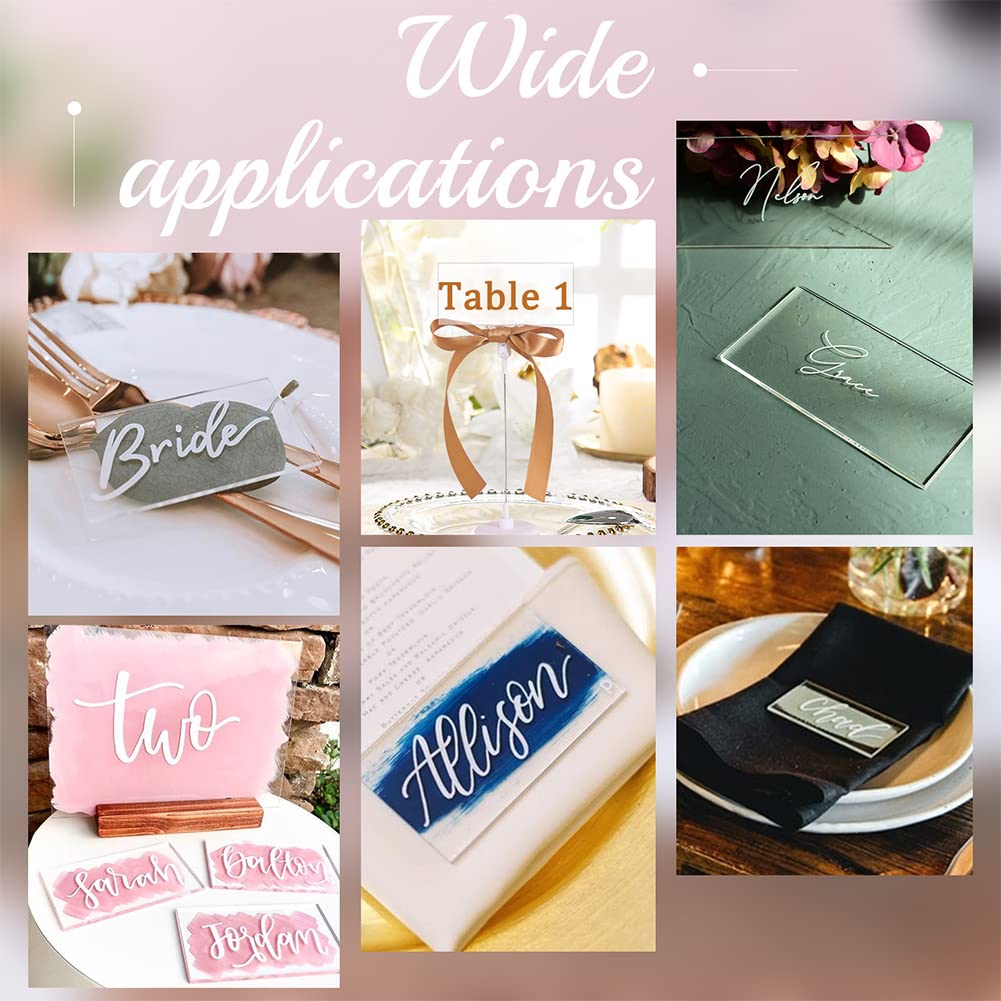ahandmaker-wedding-supplies-cartes-de-place-acrylique-transparent-lot-20 image 6
