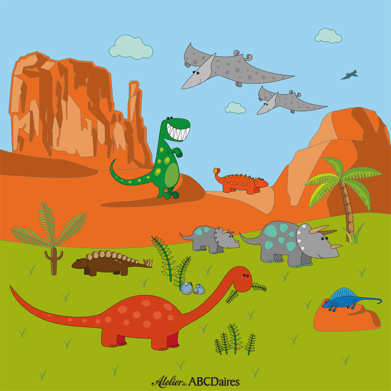 atelier-des-abcdaires-dinosaures-paysage-grand-panneau-velours-47-cm image 1