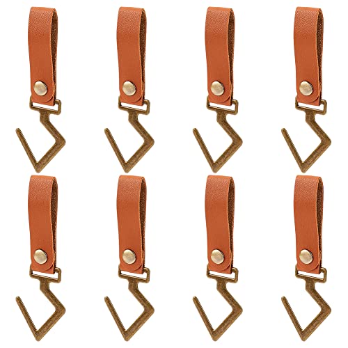 ahandmaker-sangle-cuir-suspension-crochet-camping-8-pcs-marron image 7
