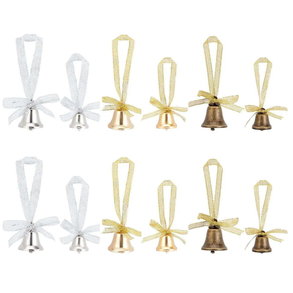 ahandmaker-cloches-de-no-l-m-tal-12-pi-ces-grelots-2-tailles-ruban image 1