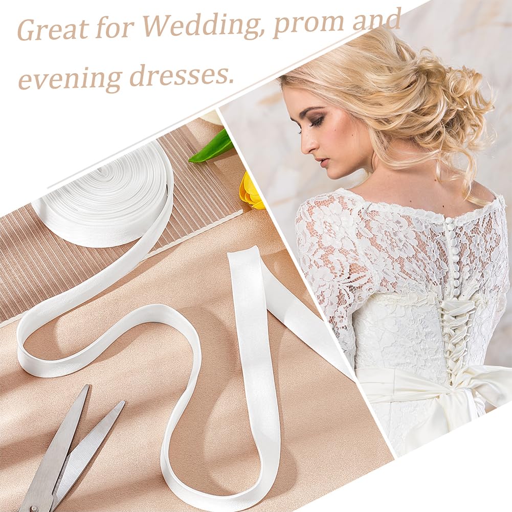 ahandmaker-wedding-ruban-satin-coton-blanc-la-age-robe-3-5-m image 6