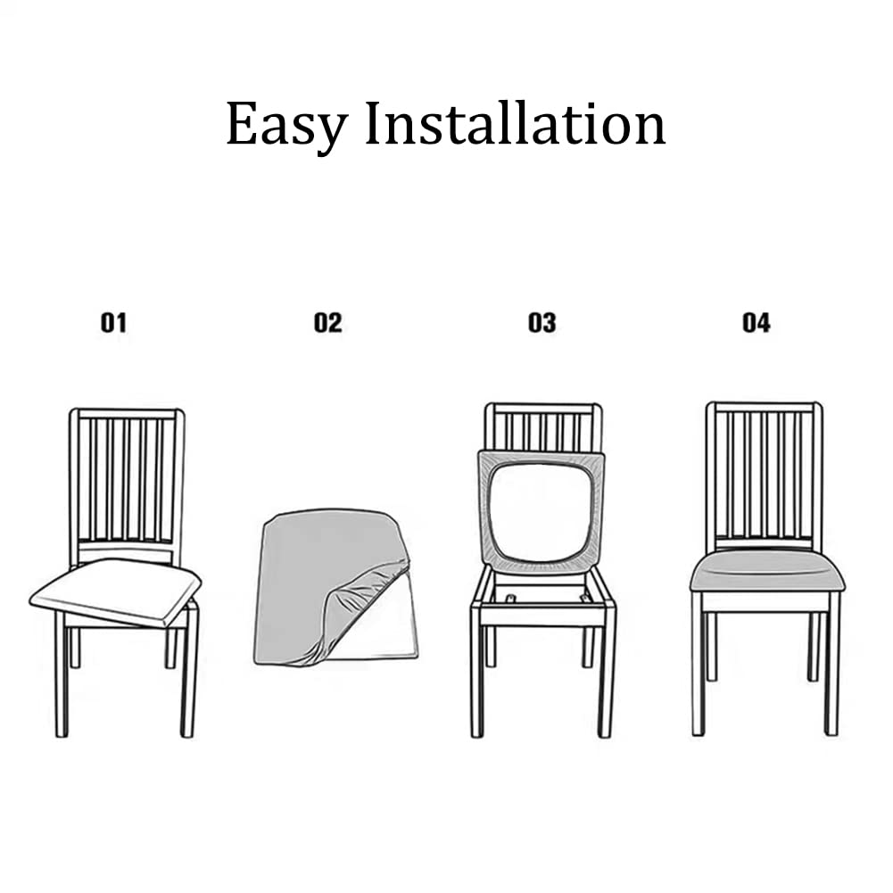 ahandmaker-housse-chaise-salle-manger-extensible-4-pcs-gris-fonc image 3