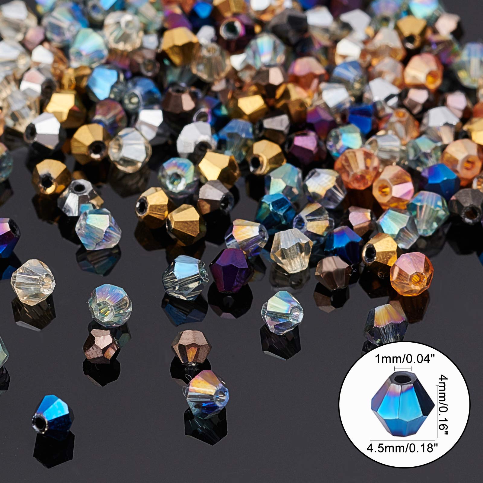 ahandmaker-perles-verre-4-mm-arc-en-ciel-1400-pi-ces image 5