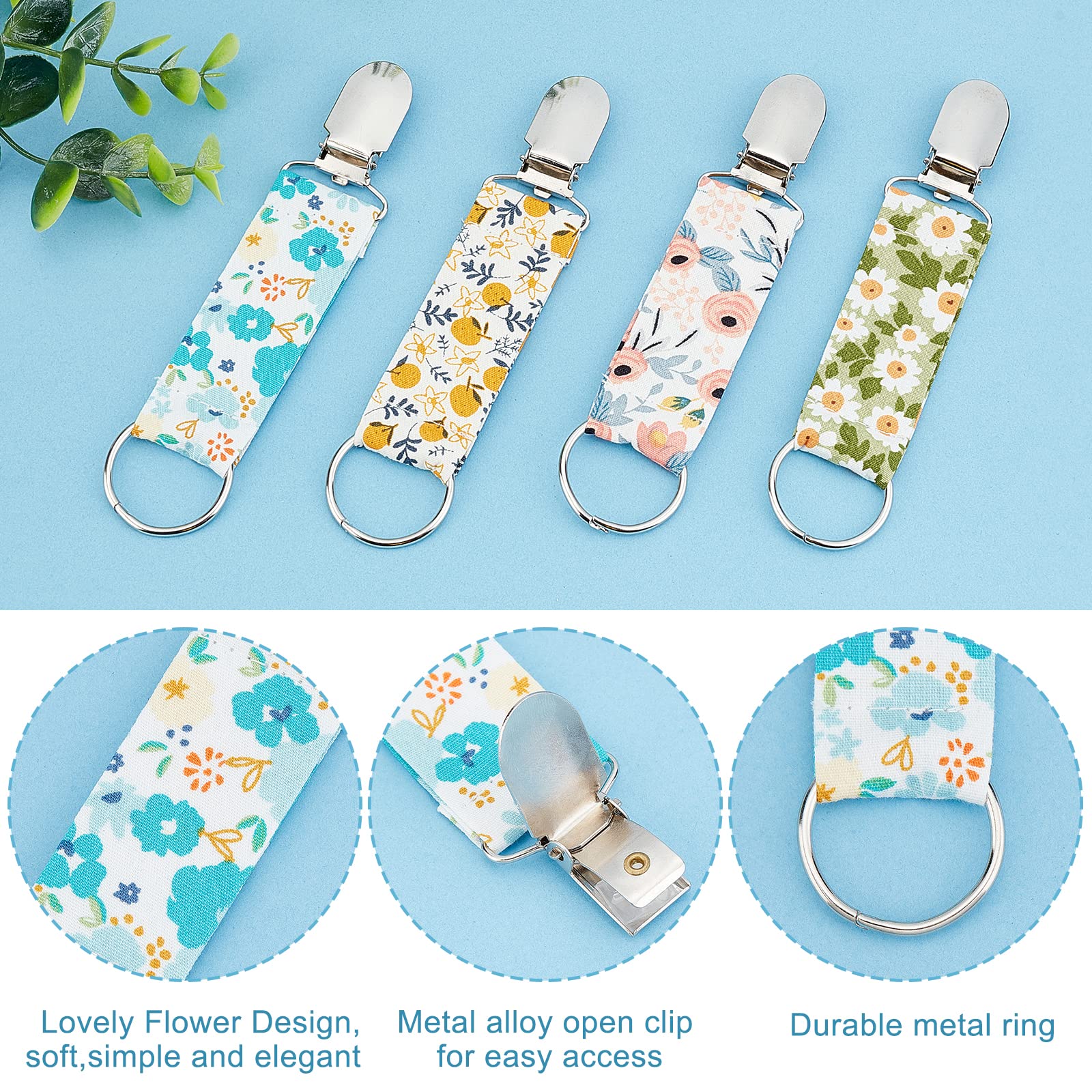 ahandmaker-clip-chapeau-fleur-4-pcs-attache-sac-voyage image 5