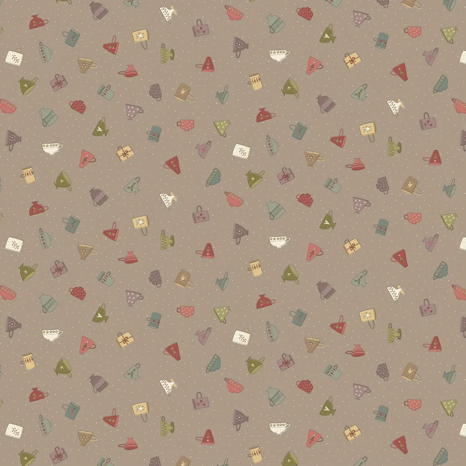 anni-downs-down-tinsel-lane-3213-36-tissu-no-l-tasses-taupe image 1