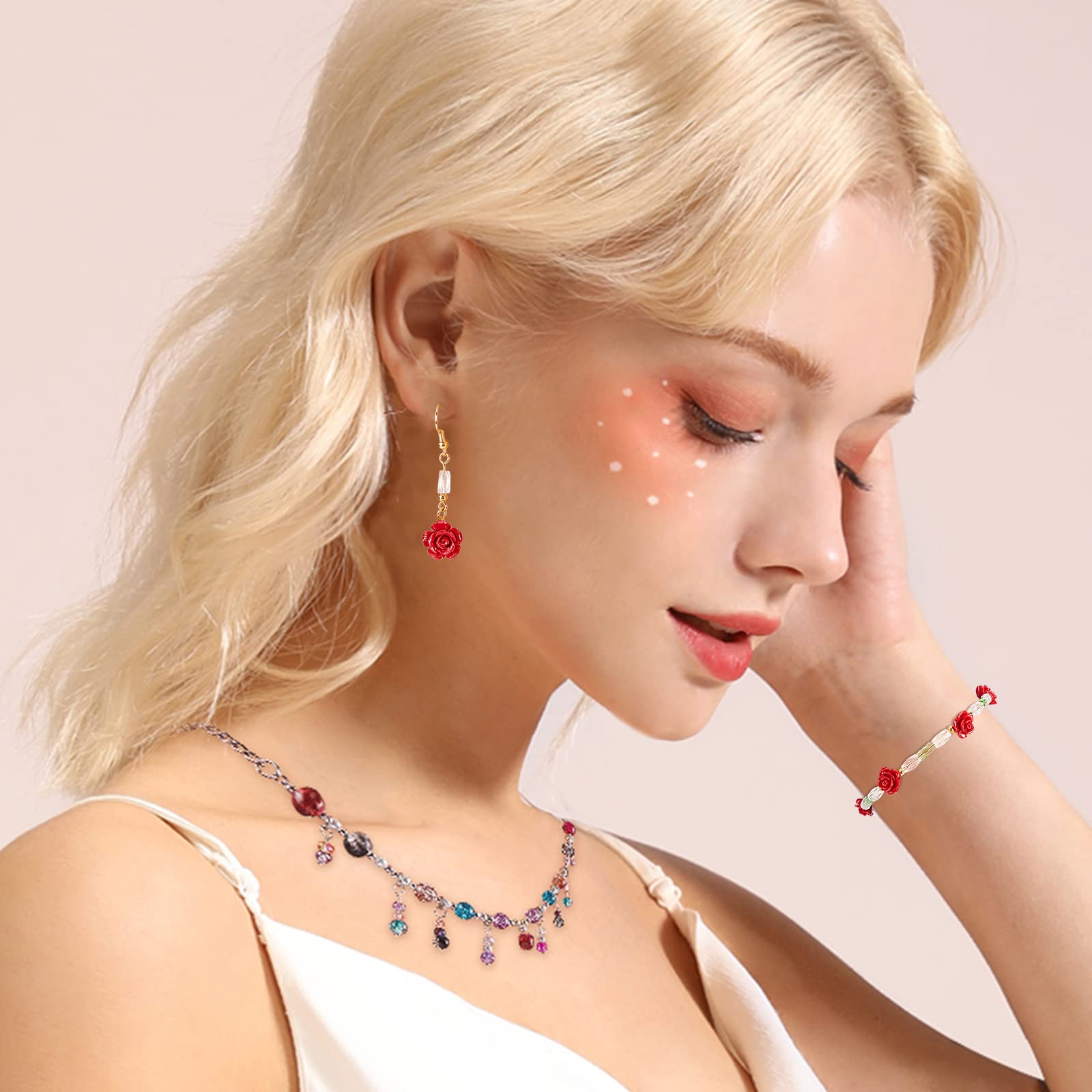 ahandmaker-beads-perles-corail-rouge-rose-80-pi-ces image 6