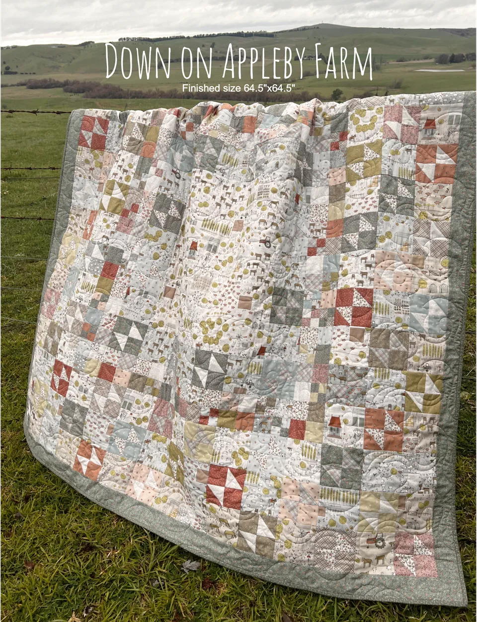 anni-downs-appleby-farm-down-on-appleby-farm-kit-quilt-tissu image 1
