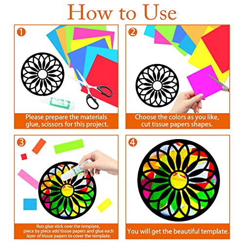 ahandmaker-self-adhesive-stickers-mandala-suncatcher-vitre-24-pcs image 8