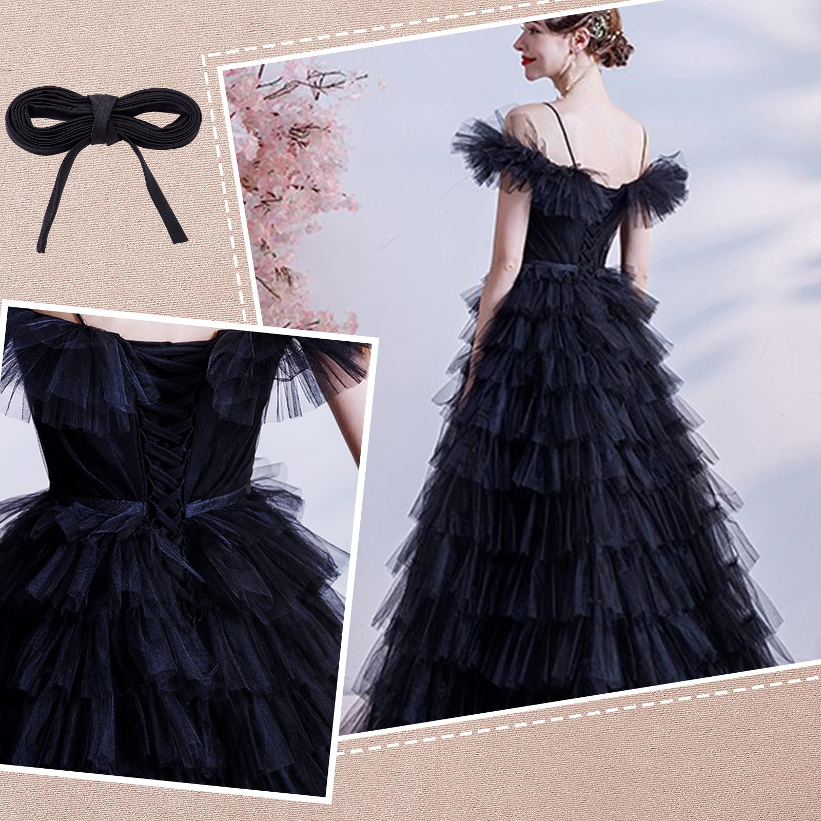 ahandmaker-wedding-supplies-lacet-robe-mari-e-noir-3-5-m image 6
