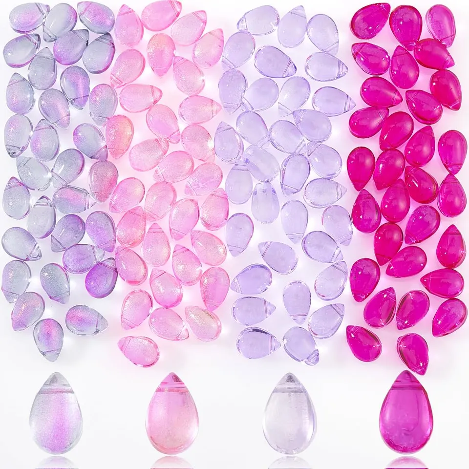 ahandmaker-beads-perles-verre-goutte-120-pi-ces-4-couleurs image 1