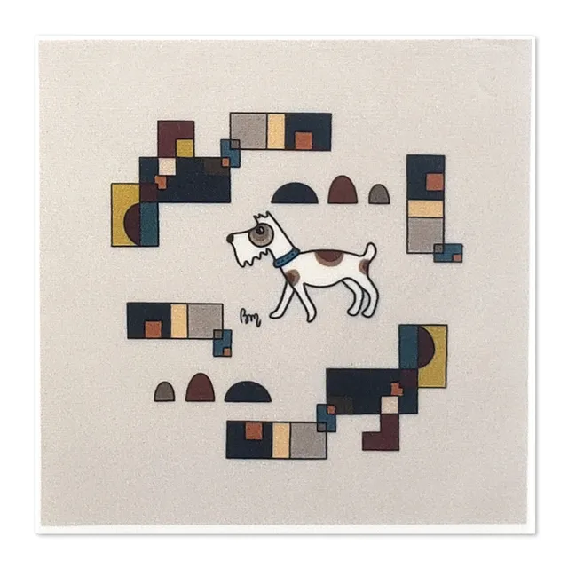 atelier-des-abcdaires-promenade-chien-beige-vignette-minky-xs image 1