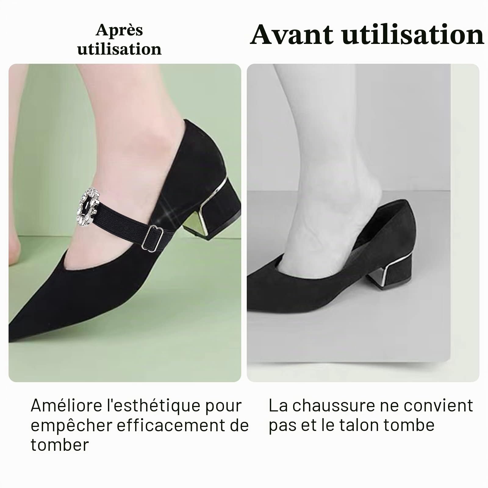 ahandmaker-shoe-accessories-sangle-chaussure-noire-strass-4-pcs image 6