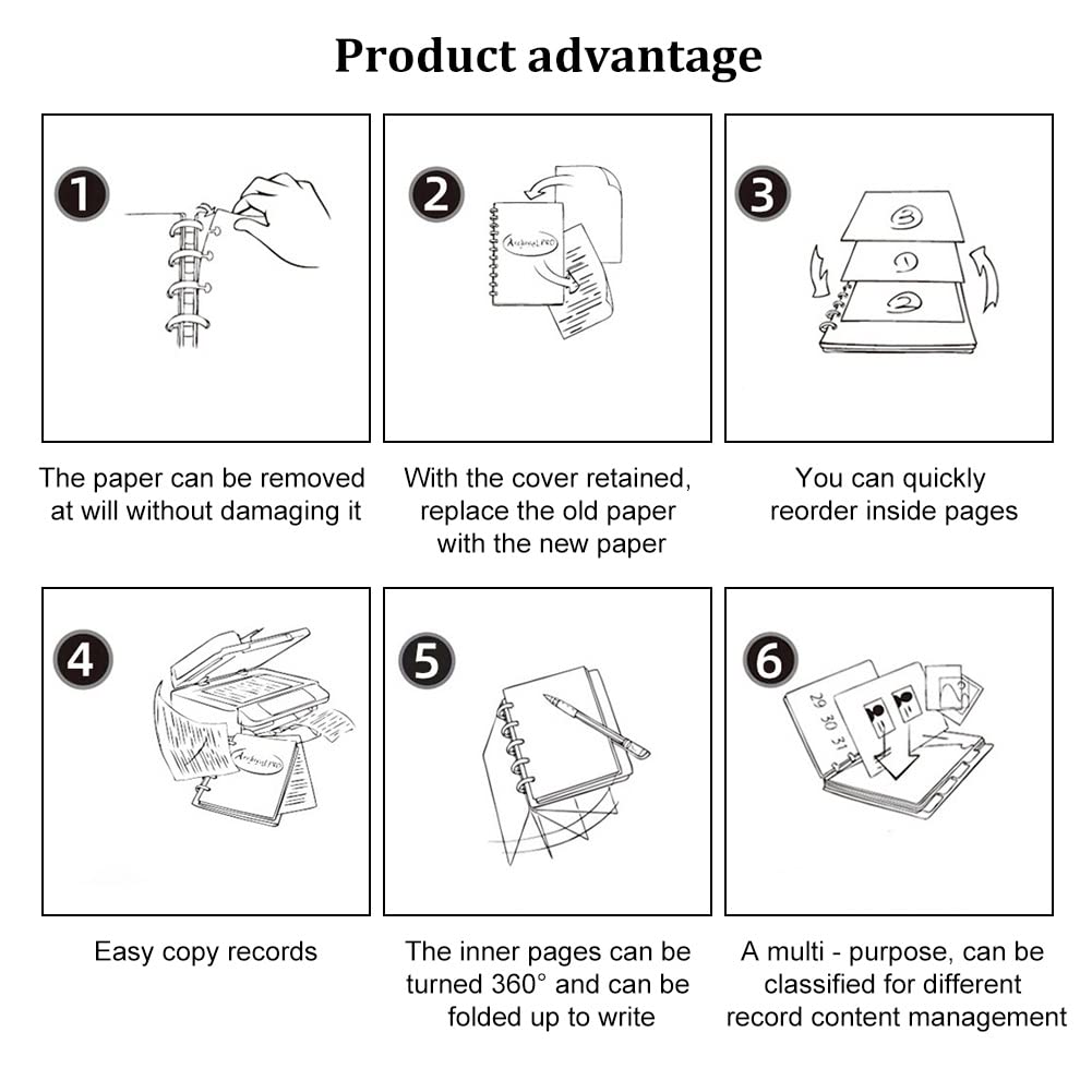 ahandmaker-office-study-intercalaire-classeur-plastique-16-pcs-couleurs-claires image 7