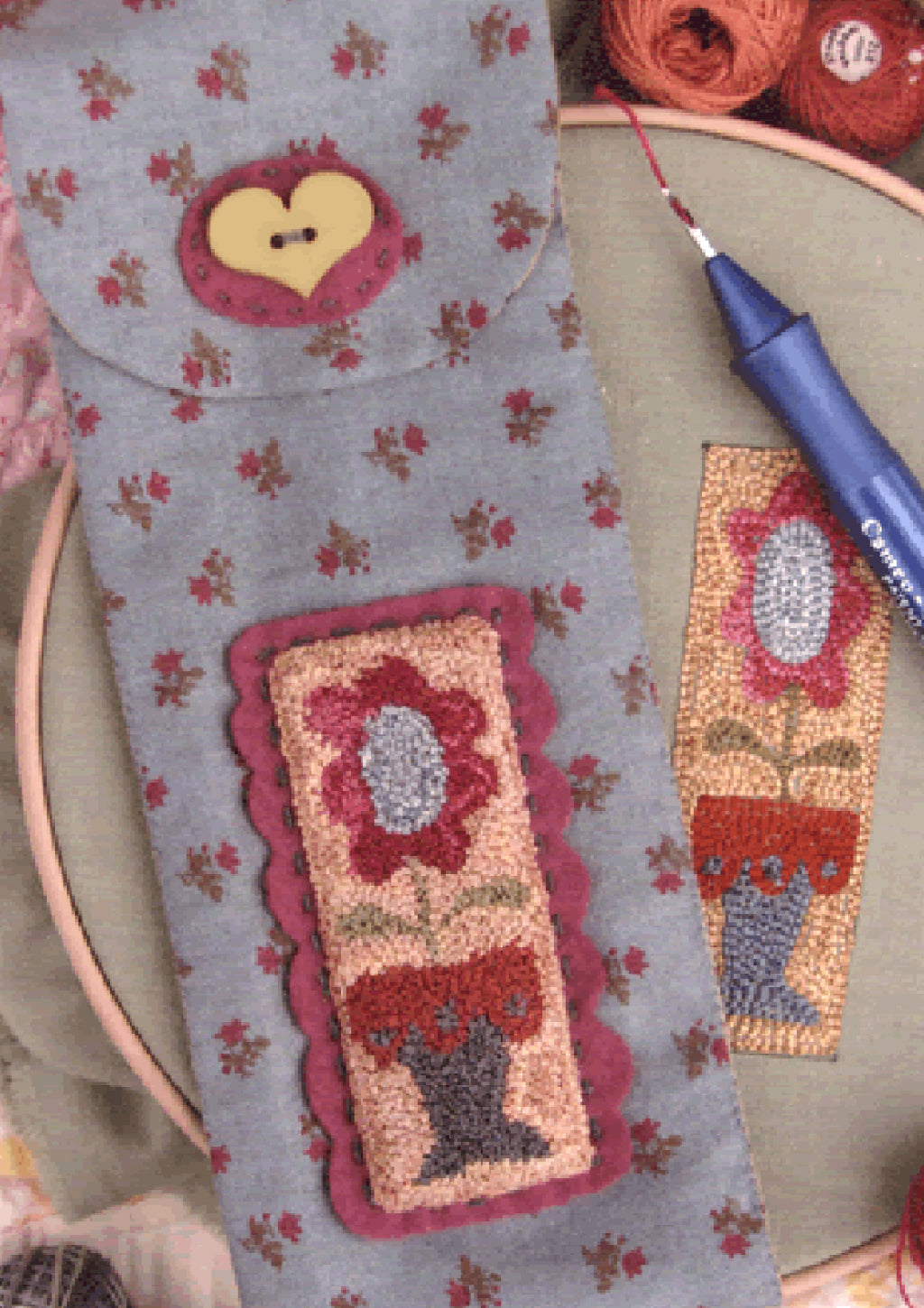 anni-downs-punch-needle-tool-holder-patron-range-outil-broderie image 1