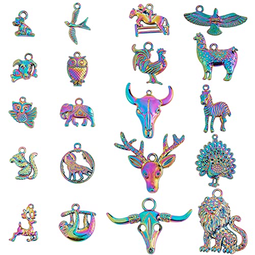 ahandmaker-pendentifs-animaux-arc-en-ciel-20-pcs-breloques-bijoux image 8