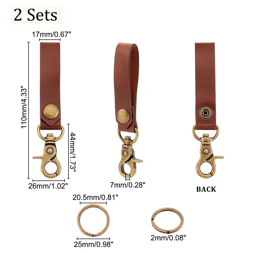 ahandmaker-porte-cl-s-cuir-vintage-bronze-lot-2 image 2