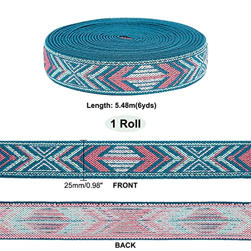 ahandmaker-ruban-lastique-jacquard-gris-fl-ches-25mm-5-48m image 8
