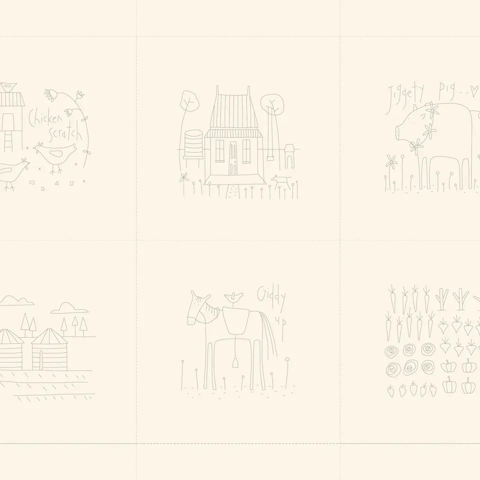 anni-downs-preprints-appleby-farm-dv7750-panneau-broderie-cr-me image 1
