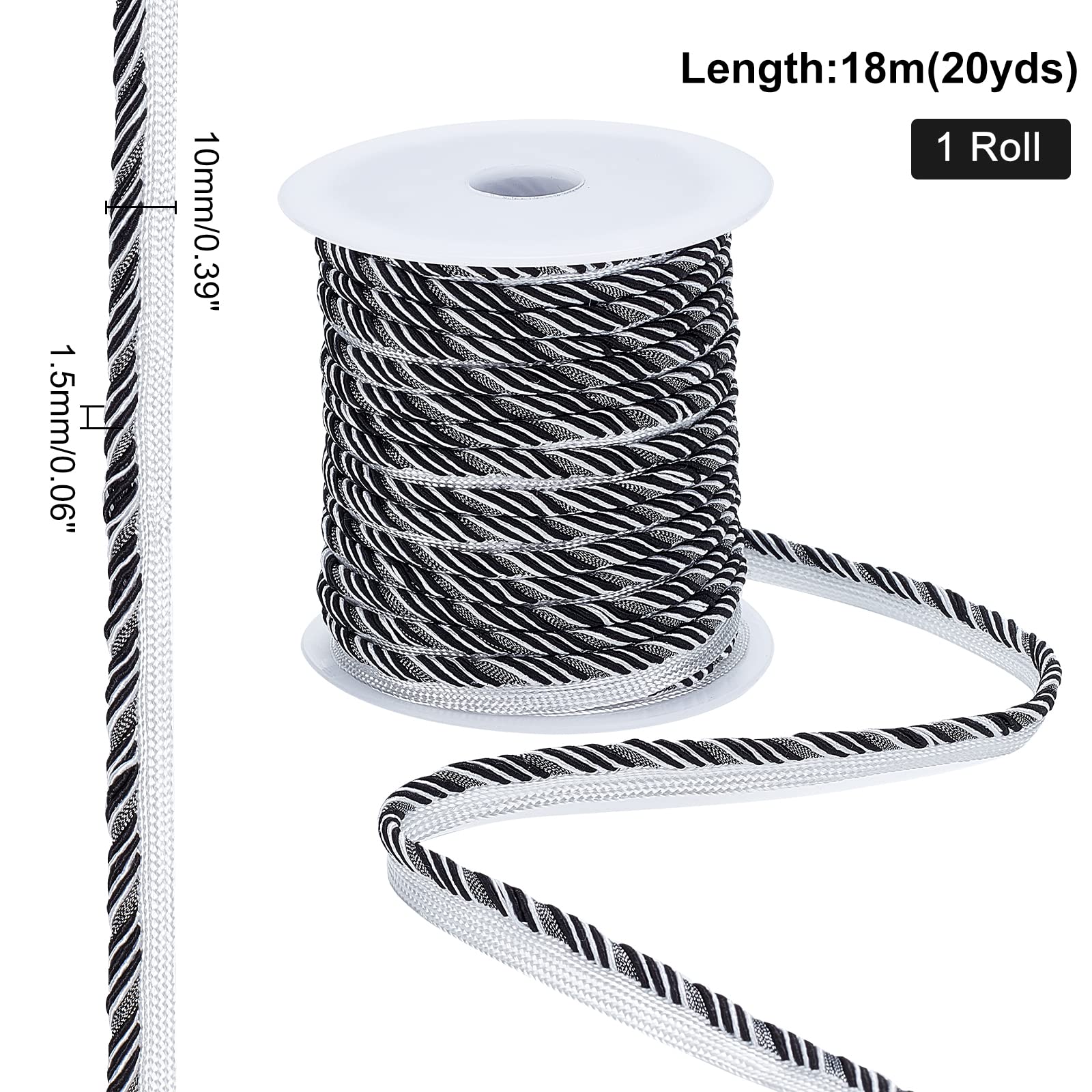 ahandmaker-chain-trim-passepoil-torsad-noir-10-mm-18-m image 2