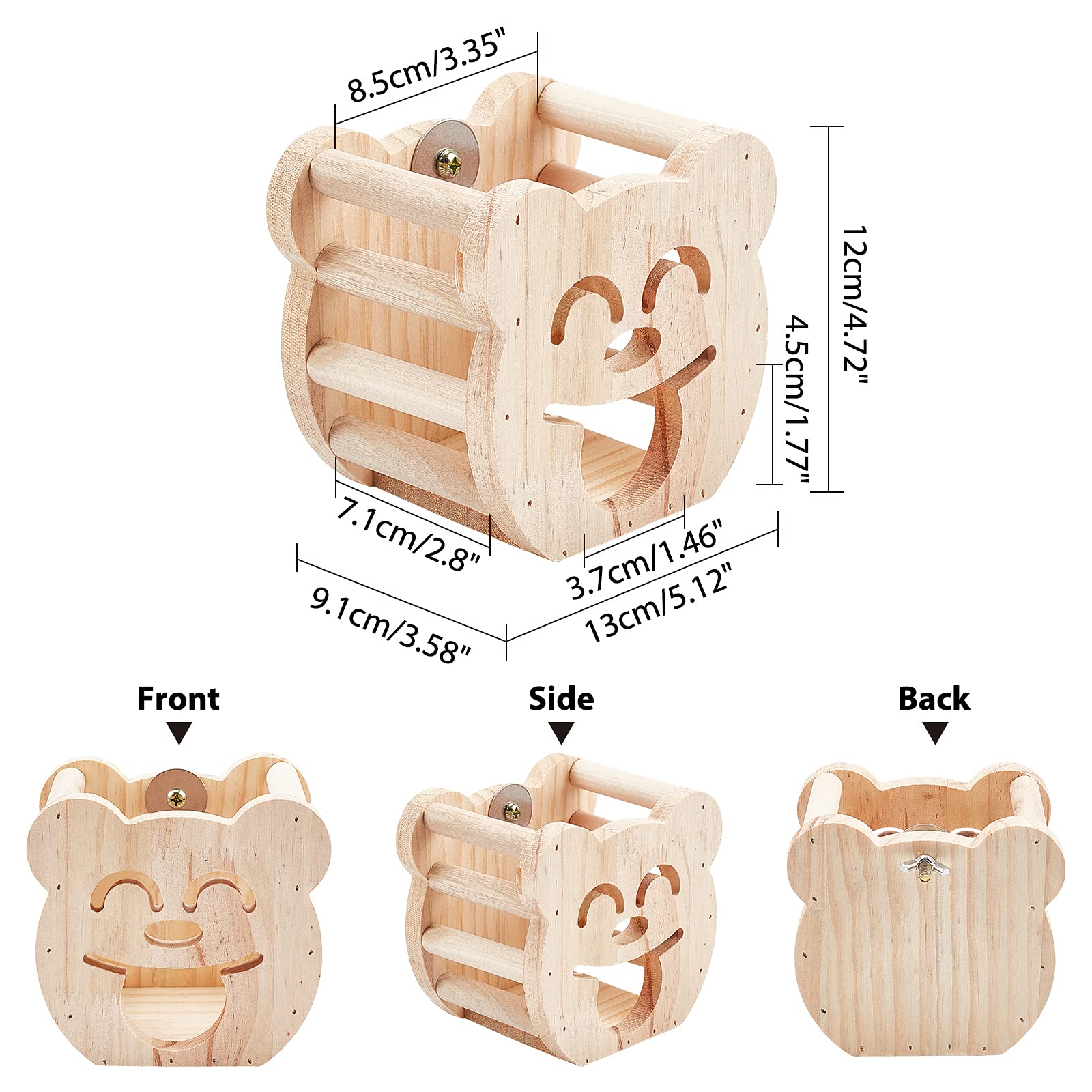 ahandmaker-pet-r-telier-foin-bois-ours-mangeoire-lapin-murale image 2