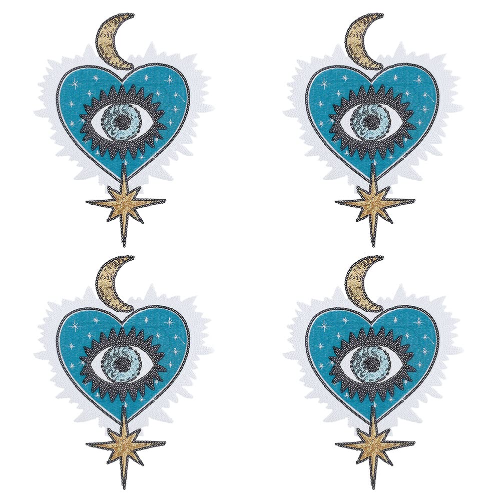 ahandmaker-applique-patch-mauvais-il-bleu-coudre-4-pi-ces image 8