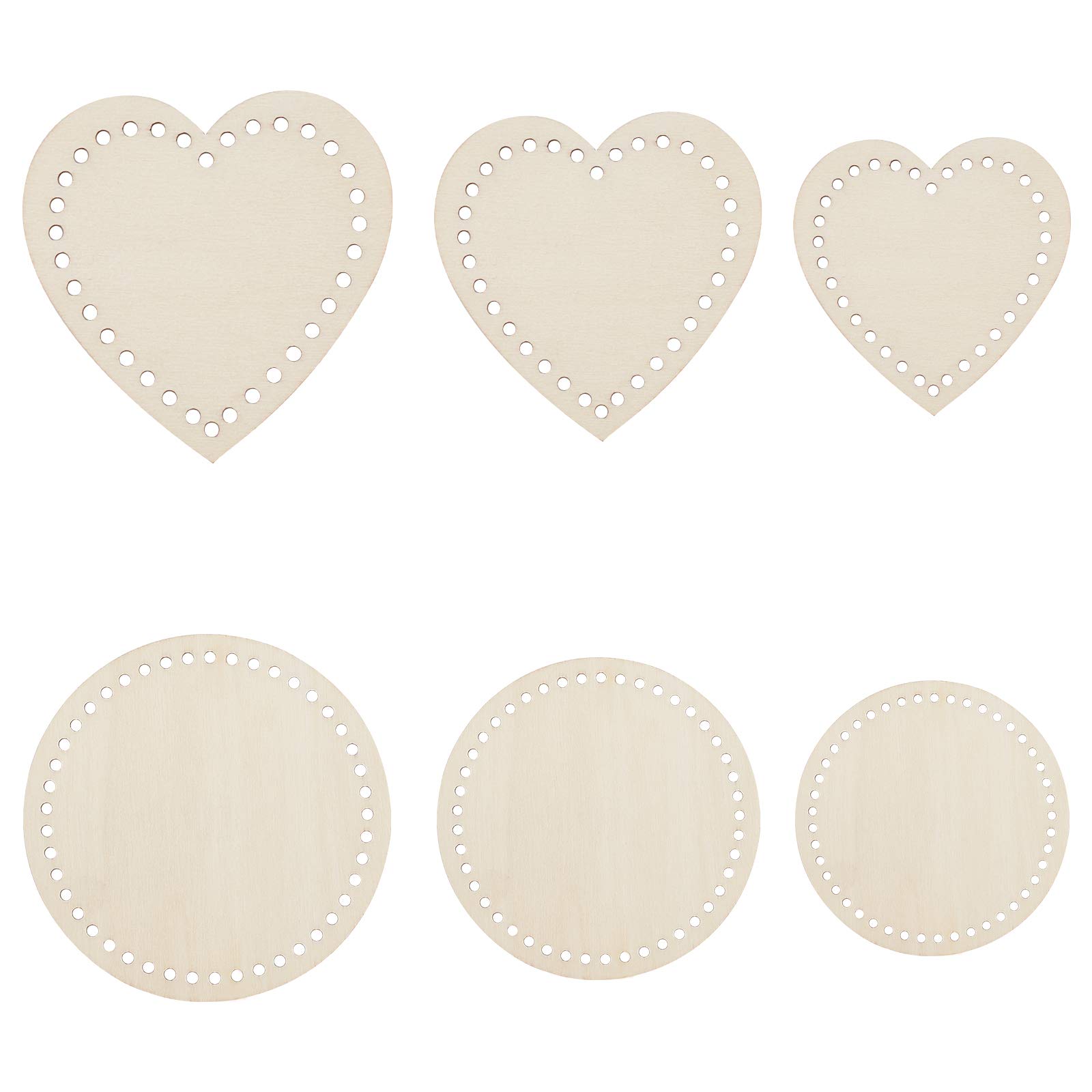 ahandmaker-fond-de-panier-bois-rond-et-c-ur-12-pi-ces image 1