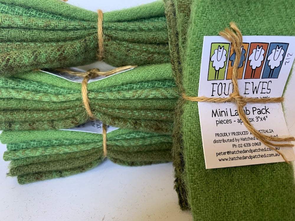 anni-downs-woven-wool-leaf-green-pack-6-laine-tiss-e image 1