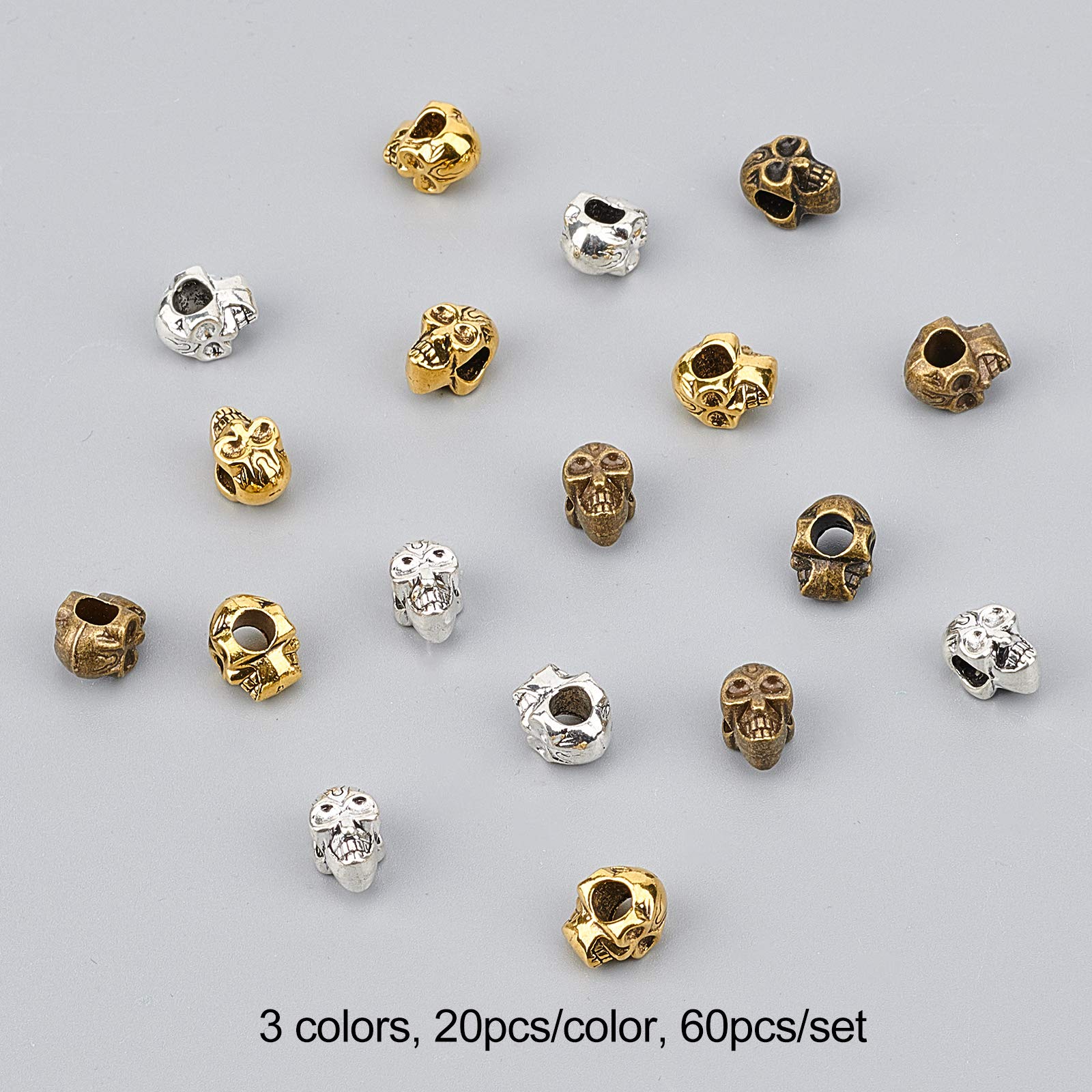 ahandmaker-perles-cr-ne-alliage-antique-lot-60-perles-halloween image 3