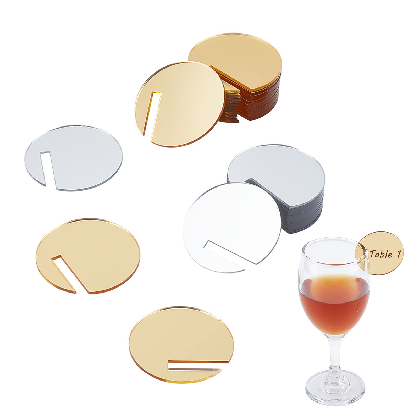 ahandmaker-tiquette-verre-vin-acrylique-ronde-32-pcs image 1