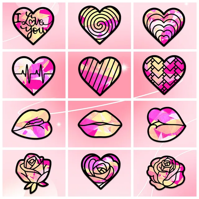 ahandmaker-self-adhesive-stickers-kit-suncatcher-24-pcs-saint-valentin-c-ur image 1